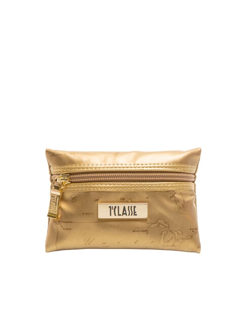 ALVIERO MARTINI PRIMA CLASSE GEO Mini flat envelope antique gold - Sachets & Travels Cases