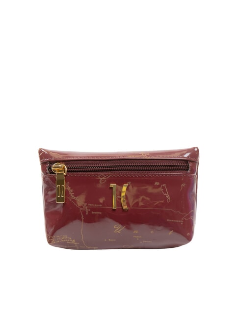 ALVIERO MARTINI PRIMA CLASSE GEO Small glossy envelope burgundy - Sachets & Travels Cases