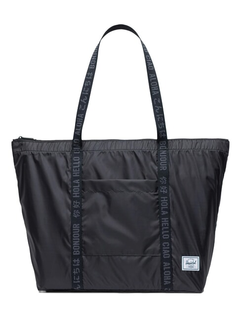 HERSCHEL PORTALAND  Foldable Shopper Bag BLACK - Women’s Bags