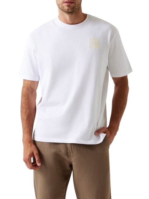 GUESS PATCH AT CHEST  Cotton T-Shirt purwhite - T-shirt