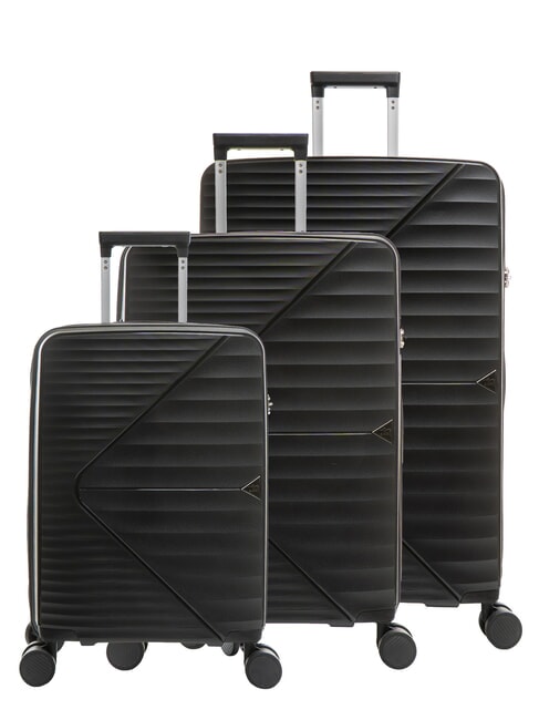 LESAC AIR FLOW Set of 3 trolleys: cabin, medium, large black - Trolley Set
