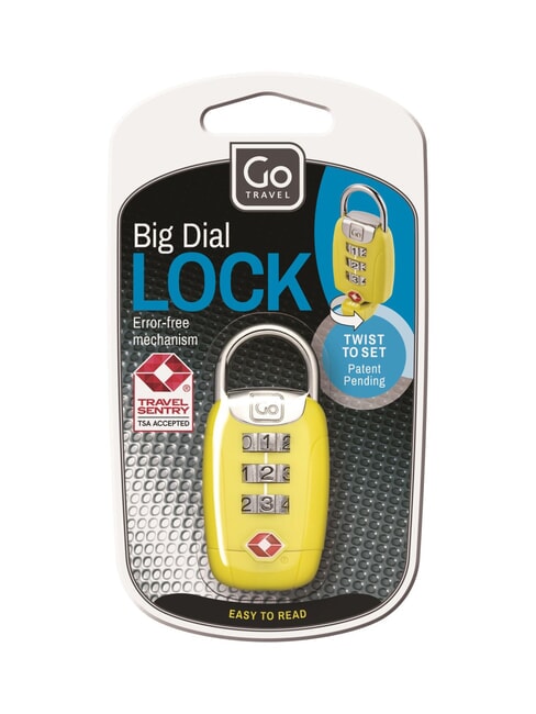 GO TRAVEL GO TSA Combination Lock yellow - Travel Accessories