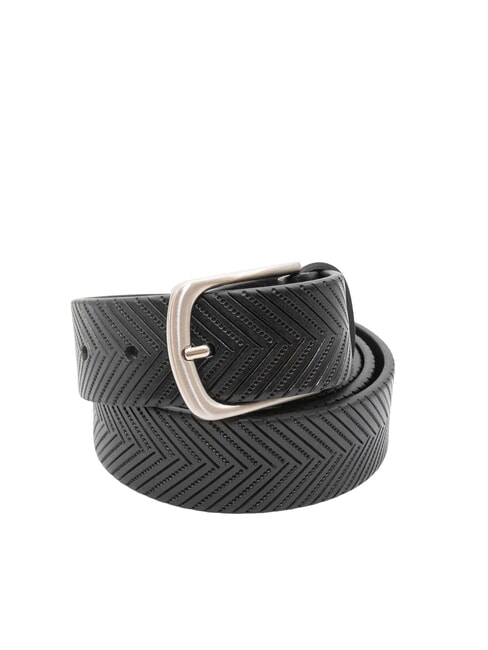 SPALDING ZIGZAG Shortenable leather belt black - Belts