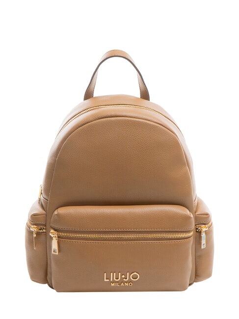 LIUJO EVRIM Medium backpack with pockets suede - Women’s Bags