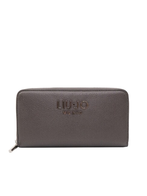LIUJO CALIWEN Large zip around wallet anthracite met. - Women’s Wallets