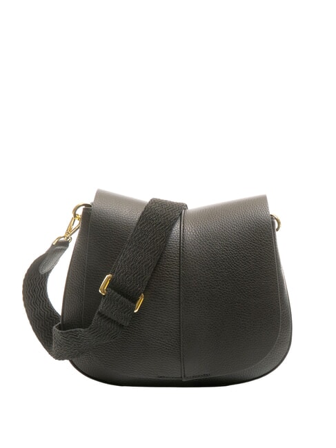 GIANNI CHIARINI HELENA ROUND Leather bag with double shoulder strap Black - Women’s Bags
