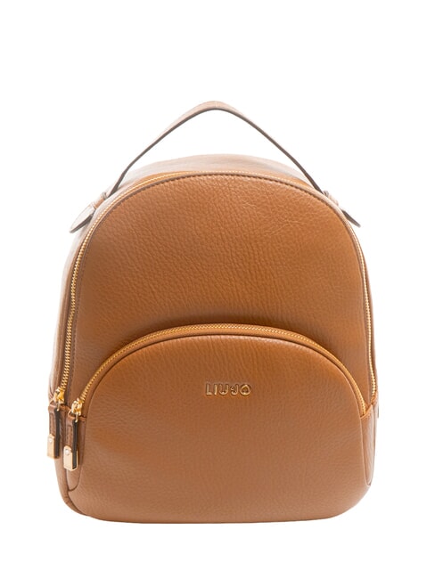 LIUJO MANHATTAN Medium round backpack with pocket gingerbread - Women’s Bags