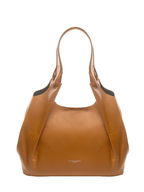 GIANNI CHIARINI DUA Large leather shoulder bag leather-t.moro - Women’s Bags