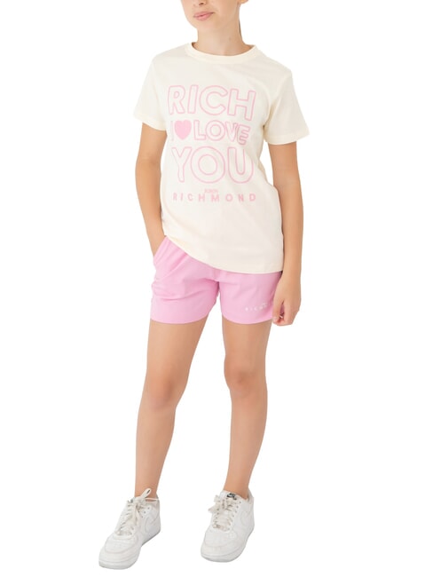 JOHN RICHMOND CICAM Complete with t-shirt and Bermuda shorts milk/pink - Children's tracksuits