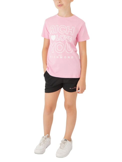 JOHN RICHMOND CICAM Complete with t-shirt and Bermuda shorts pink/black - Children's tracksuits