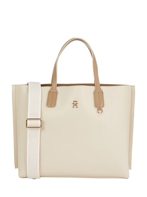 TOMMY HILFIGER TH DISTINCT Handbag, with removable shoulder strap classic beige - Women’s Bags