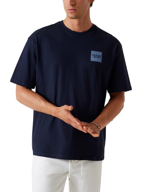 GUESS PATCH AT CHEST  Cotton T-Shirt smartblue - T-shirt