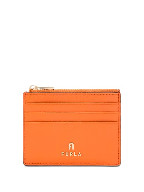FURLA CAMELIA Leather card holder / coin purse paprika - Women’s Wallets
