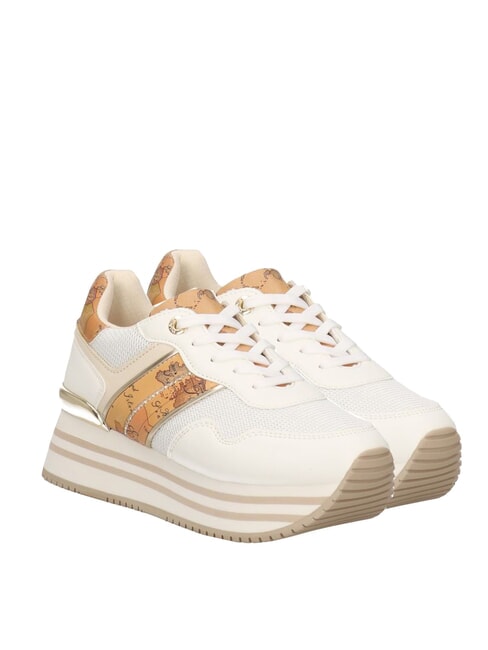 ALVIERO MARTINI PRIMA CLASSE GEO JR Platform sneakers White / Geo Beige - Women’s shoes