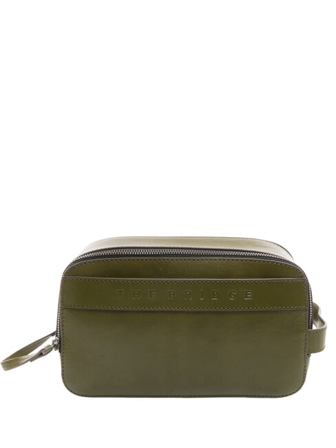 THE BRIDGE GIACOMO  Leather Beauty Case thyme/dark ruthenium - Beauty Case