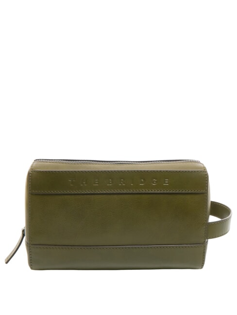 THE BRIDGE GIACOMO  Beauty in leather thyme/dark ruthenium - Beauty Case