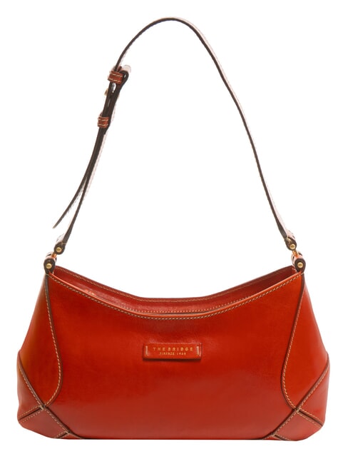 THE BRIDGE GIORGIA Leather shoulder bag burnt orange abb. gold - Women’s Bags
