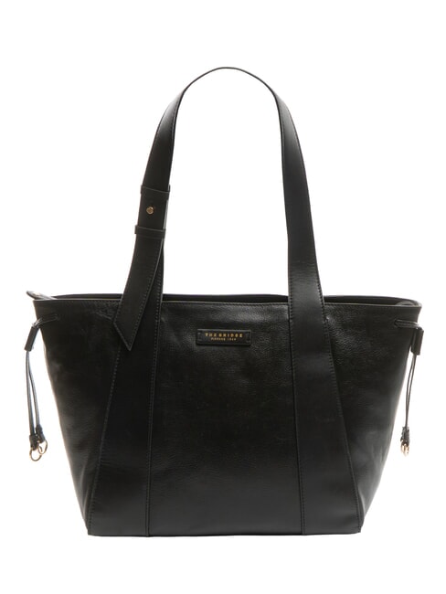 THE BRIDGE CARLOTTA Leather shopping bag Black Gold - Women’s Bags