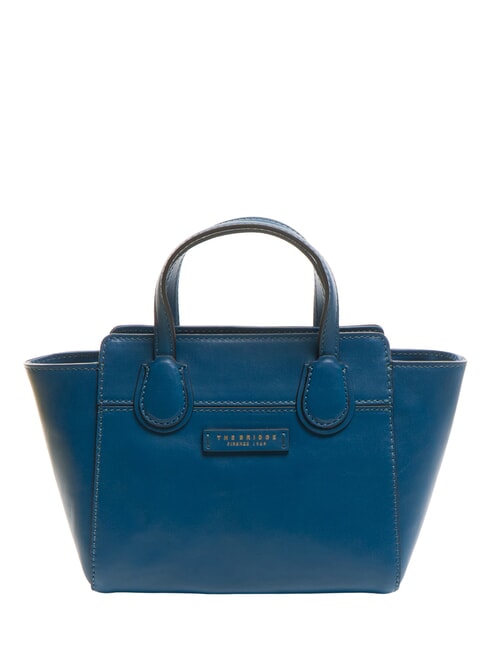 THE BRIDGE ELETTRA Leather handbag with shoulder strap jeans gold clothing - Women’s Bags