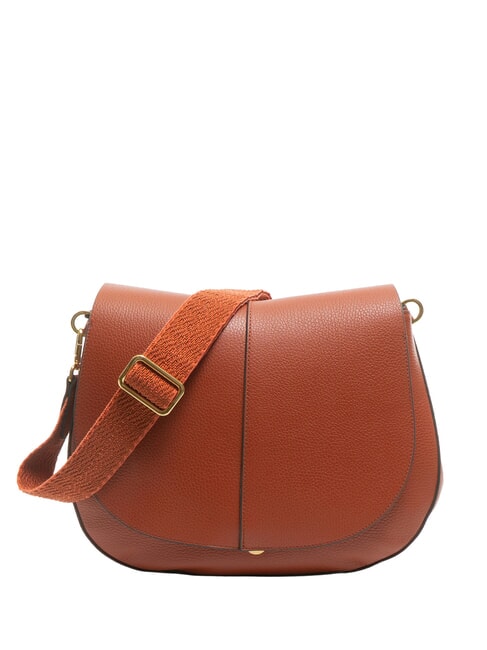 GIANNI CHIARINI HELENA ROUND Small leather shoulder bag brick red - Women’s Bags