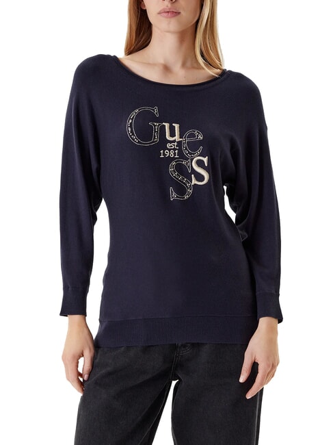 GUESS KASSIDY Logo sweater jetbla - Women's Sweaters