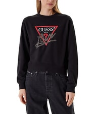 GUESS STUDDED LOVE Crewneck sweatshirt with stud print - Women's Sweatshirts