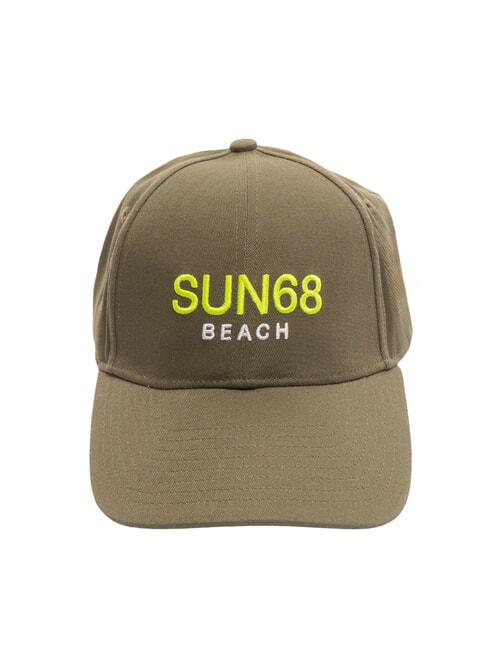 SUN68 LOGO Cotton baseball cap dark military - Hats