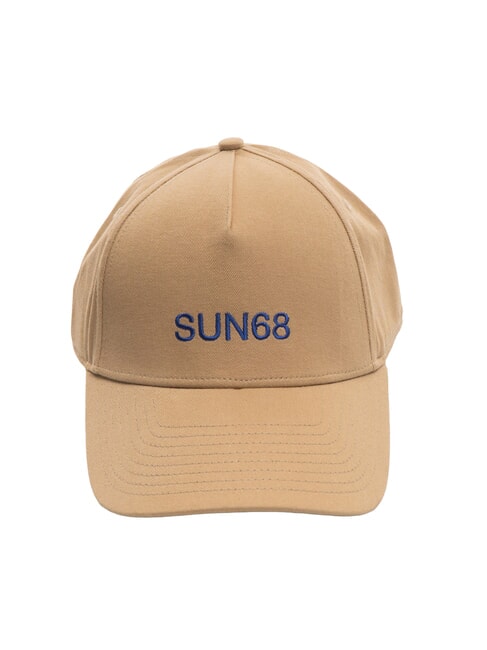 SUN68 LOGO Cotton baseball cap sand - Hats