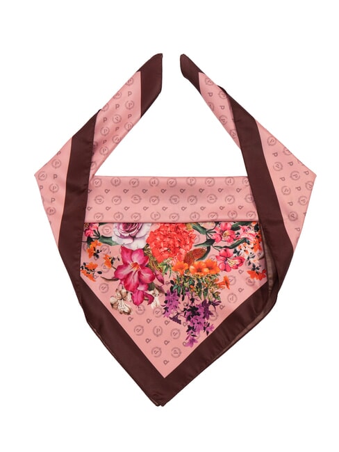 POLLINI FLOWERS TWILL Printed scarf pink flowers - Scarves