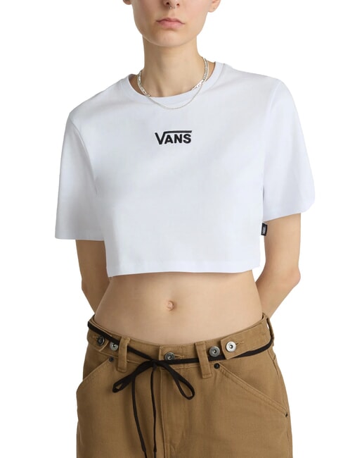 VANS FLYING V Logo crop top t-shirt white - T-shirt