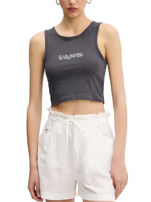 VANS BLUR Logo Print Crop Top Tank Top asphalt - T-shirt
