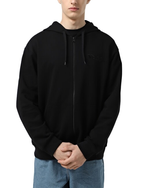 VANS ESSENTIAL Full zip sweatshirt with pockets and hood black - Sweatshirts