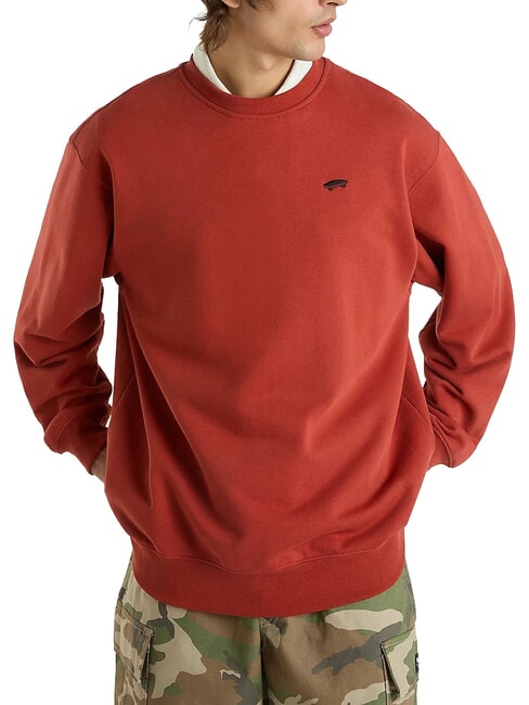 VANS SALTON Cotton crewneck sweatshirt red ochre - Sweatshirts