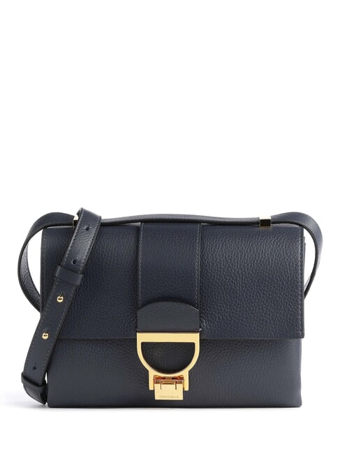 COCCINELLE ARLETTIS Hammered leather handbag midnight blue - Women’s Bags