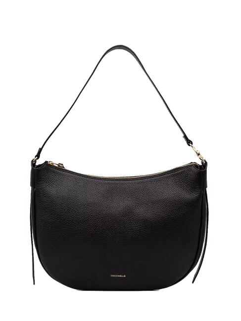 COCCINELLE C-EASY Large leather satchel bag Black - Women’s Bags