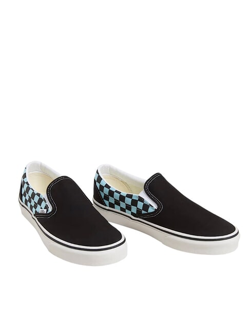 VANS CLASSIC POP CHECK Checkered Slip-On Sneakers crystal blue - Unisex shoes