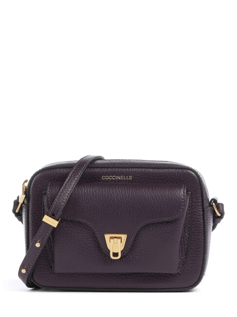 COCCINELLE BEAT SOFT Textured leather mini bag plums - Women’s Bags
