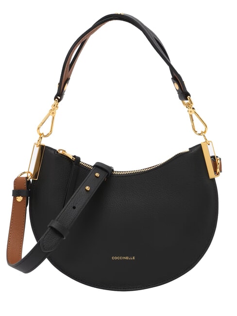 COCCINELLE SUNUP Shoulder bag black/cognac - Women’s Bags