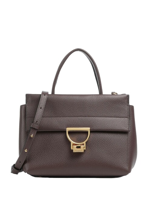 COCCINELLE ARLETTIS Hammered leather handbag brunette - Women’s Bags