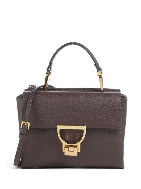 COCCINELLE ARLETTIS Textured leather minibag brunette - Women’s Bags