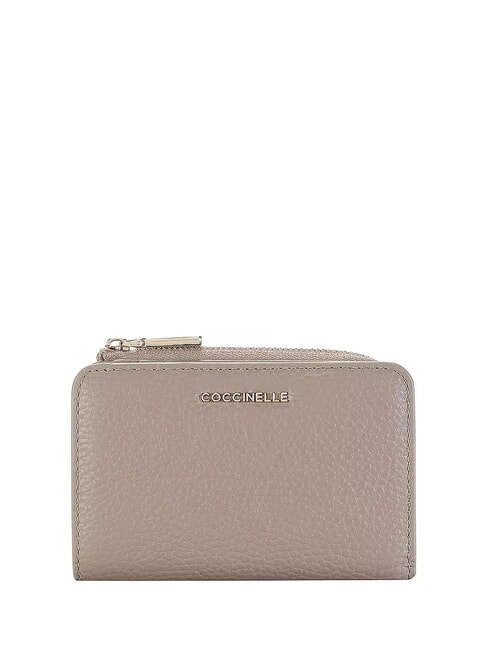 COCCINELLE METALLIC SOFT Small leather wallet warm taupe - Women’s Wallets