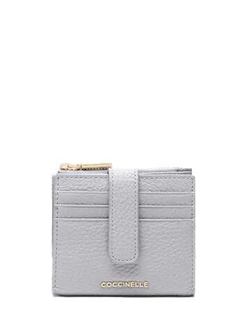 COCCINELLE METALLIC SOFT Mini leather wallet snow - Women’s Wallets