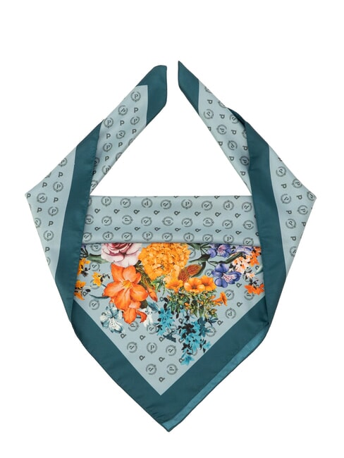 POLLINI FLOWERS TWILL Printed scarf blue flowers - Scarves
