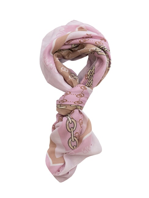 LIUJO CHAIN Scarf with all-over print fragrant lilac - Scarves
