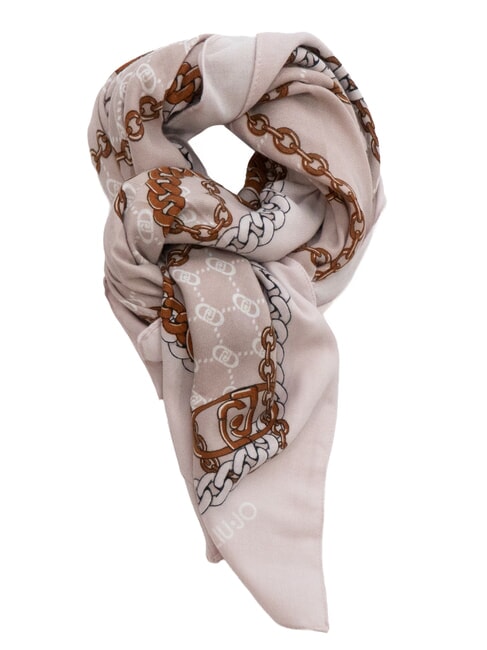 LIUJO CHAIN Scarf with all-over print natural - Scarves