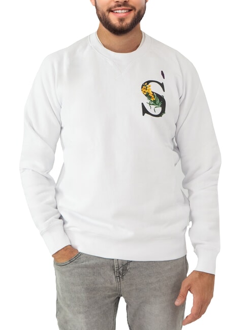 SUN68 ROUND PRINT Crewneck sweatshirt with print white - Sweatshirts