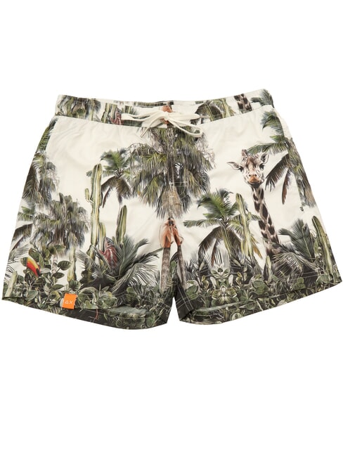 SUN68 ANIMAL Men's beach costume cream white - Swimwear