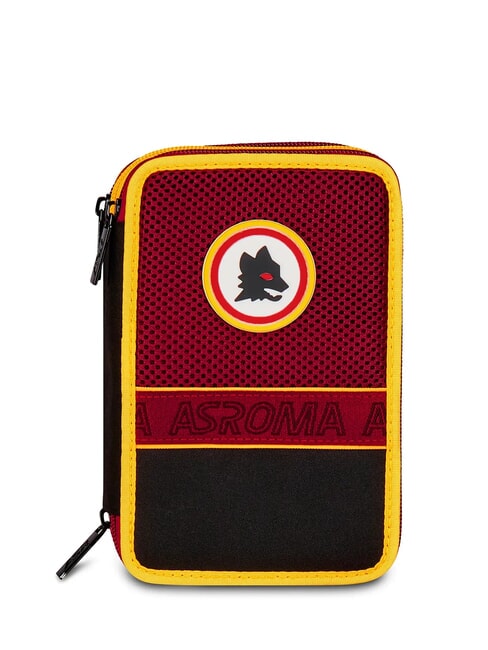 ROMA CROSS AND WIN 3-zip pencil case with school kit Black - Cases and Accessories