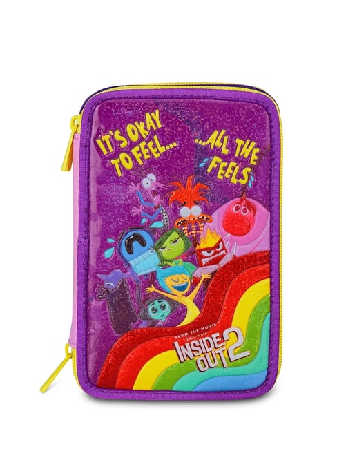 INSIDE OUT 2 UNIVERSAL MOOD 3-zip pencil case with school kit lilac chiffon - Cases and Accessories