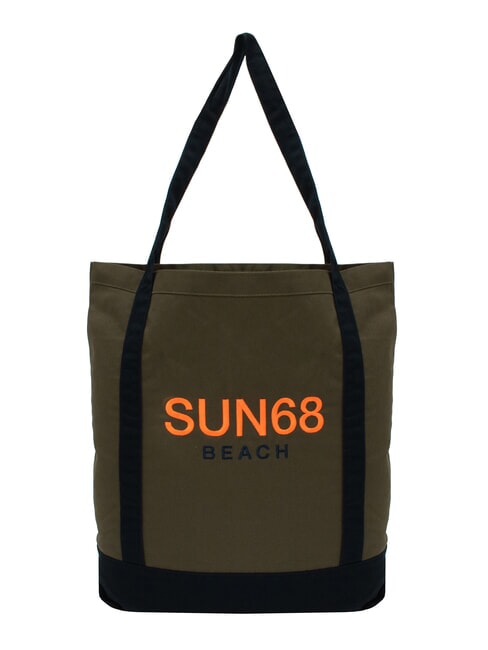 SUN68 CABARDINE Canvas beach bag dark military - Women’s Bags